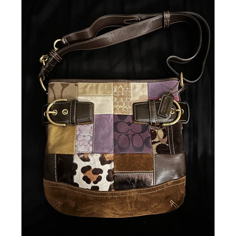Vintage patchwork Coach shoulder / cross body bag (never used)